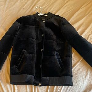 Black Velvet Bomber Jacket